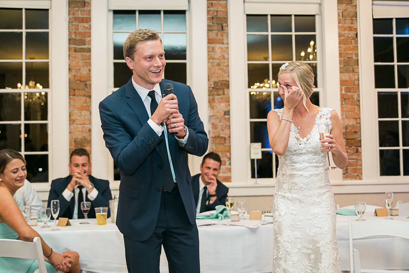 Bride and Groom at reception