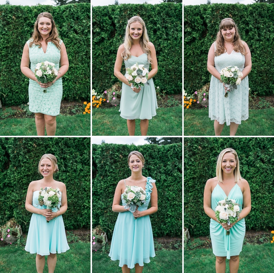 Seattle Woodinville mint bridesmaid dresses