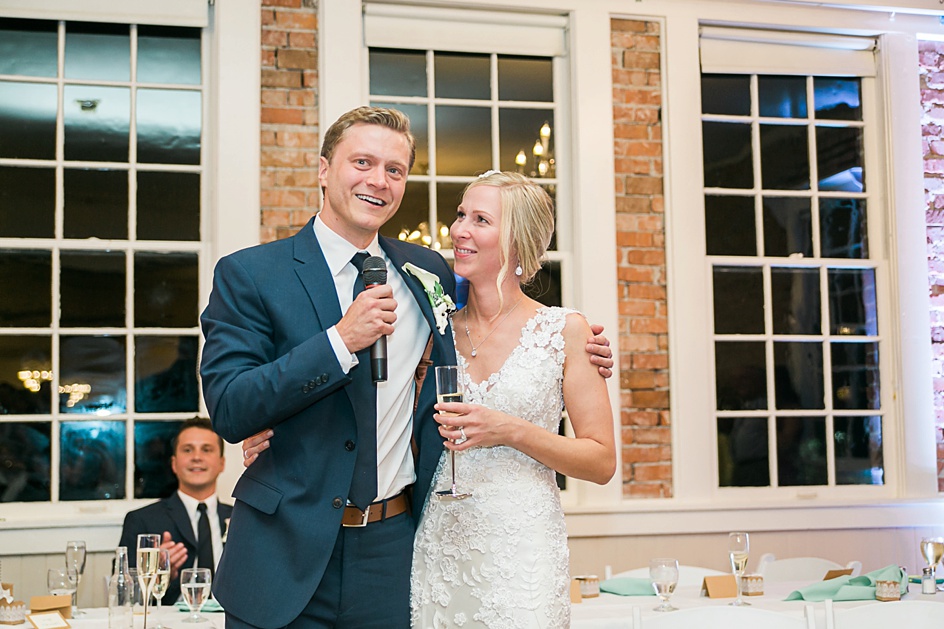 Bride and Groom at reception