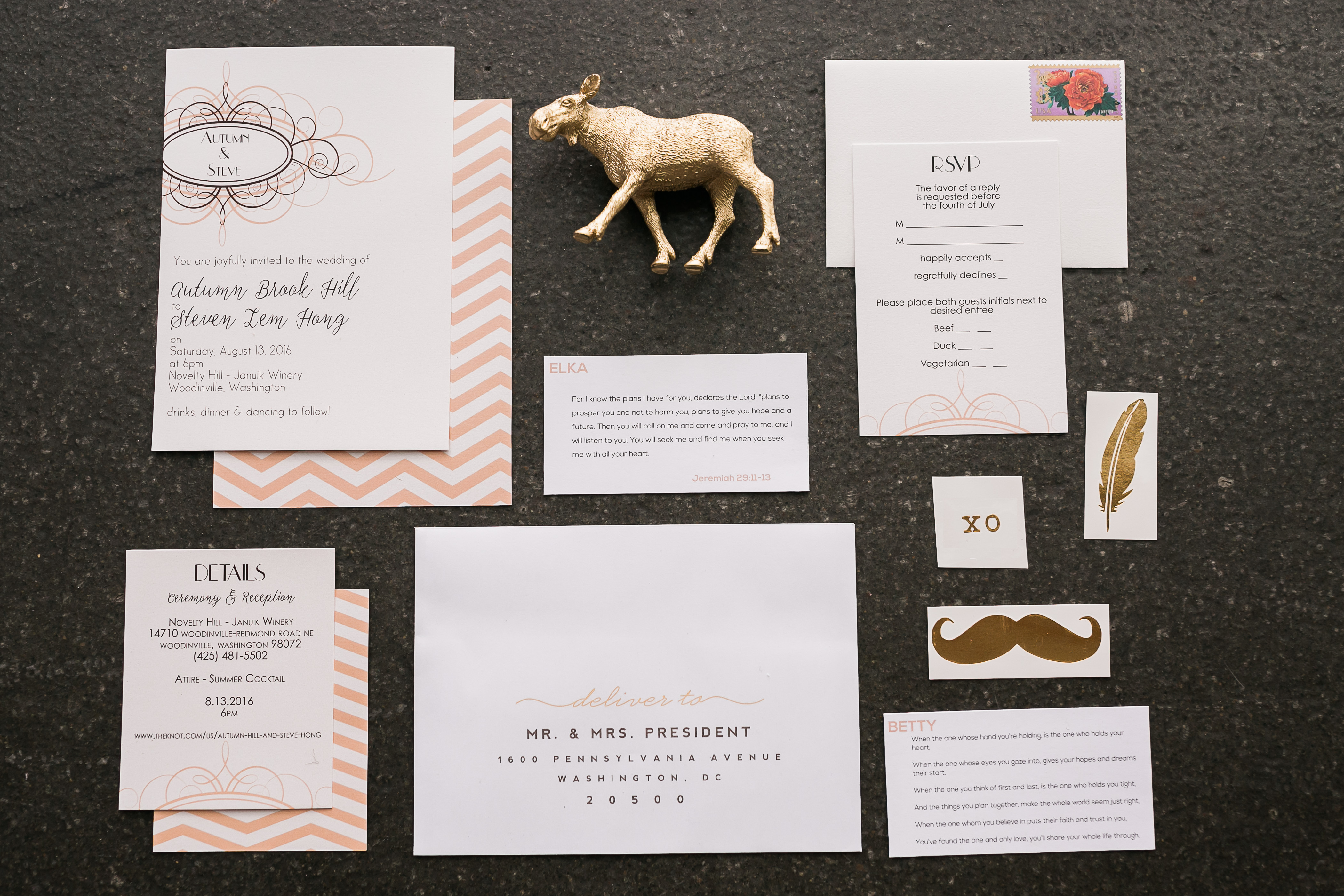 Paper Source wedding invitation suite
