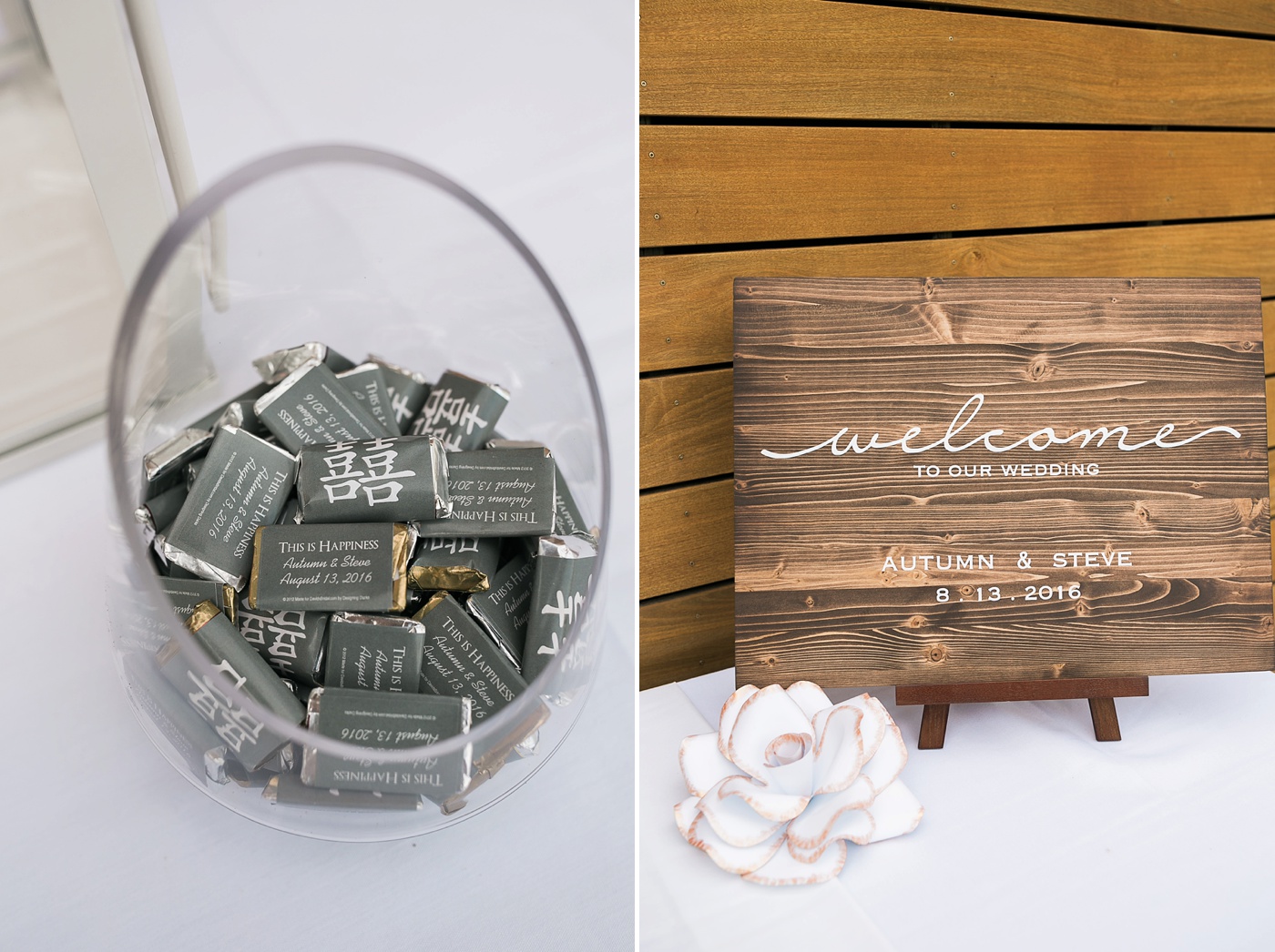 Etsy wooden board with white calligraphy