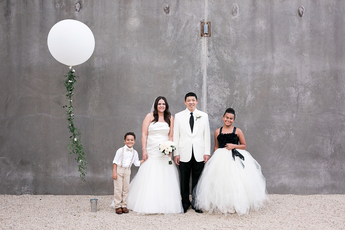Classy Seattle Wedding with giant white balloon