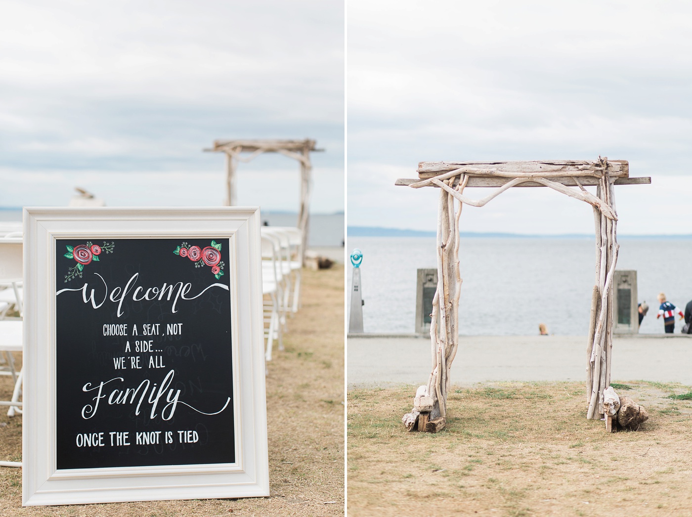Alki Beach wedding ceremony in West Seattle 