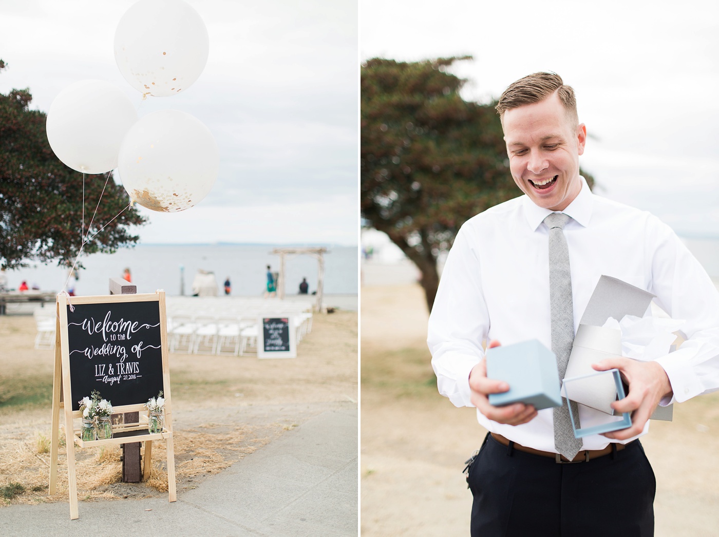 Alki Beach wedding ceremony in West Seattle 