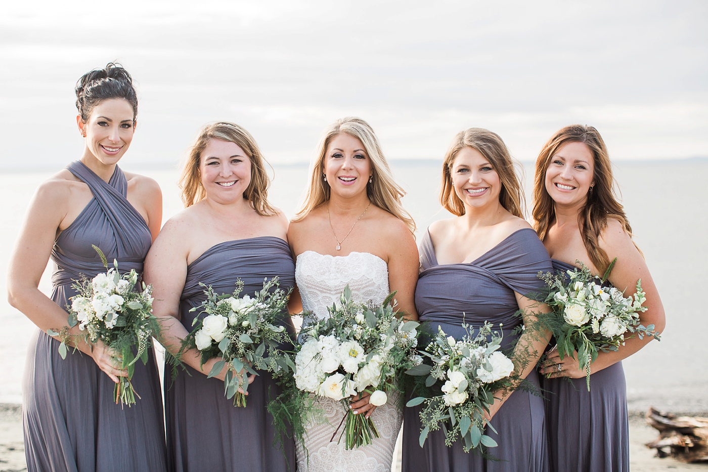 Seattle Bride with bridesmaids