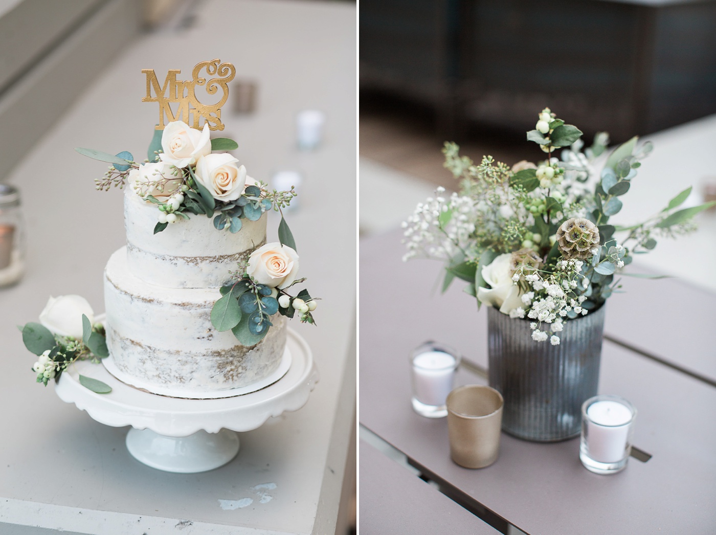 Nearly naked seattle wedding cake