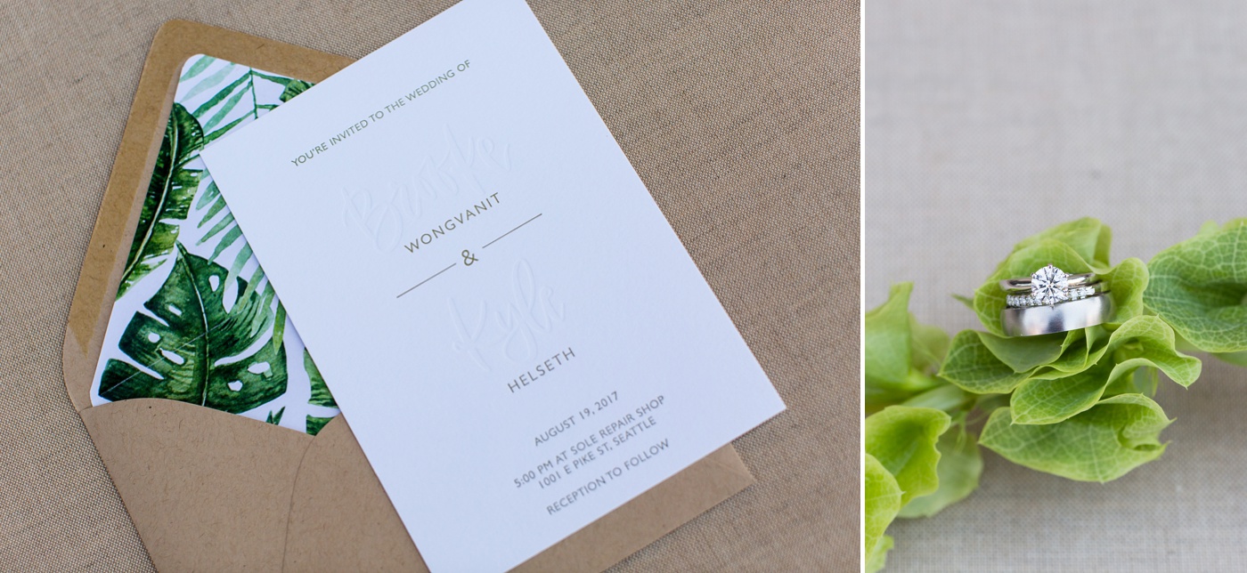 Inky Press letterpress wedding invitation