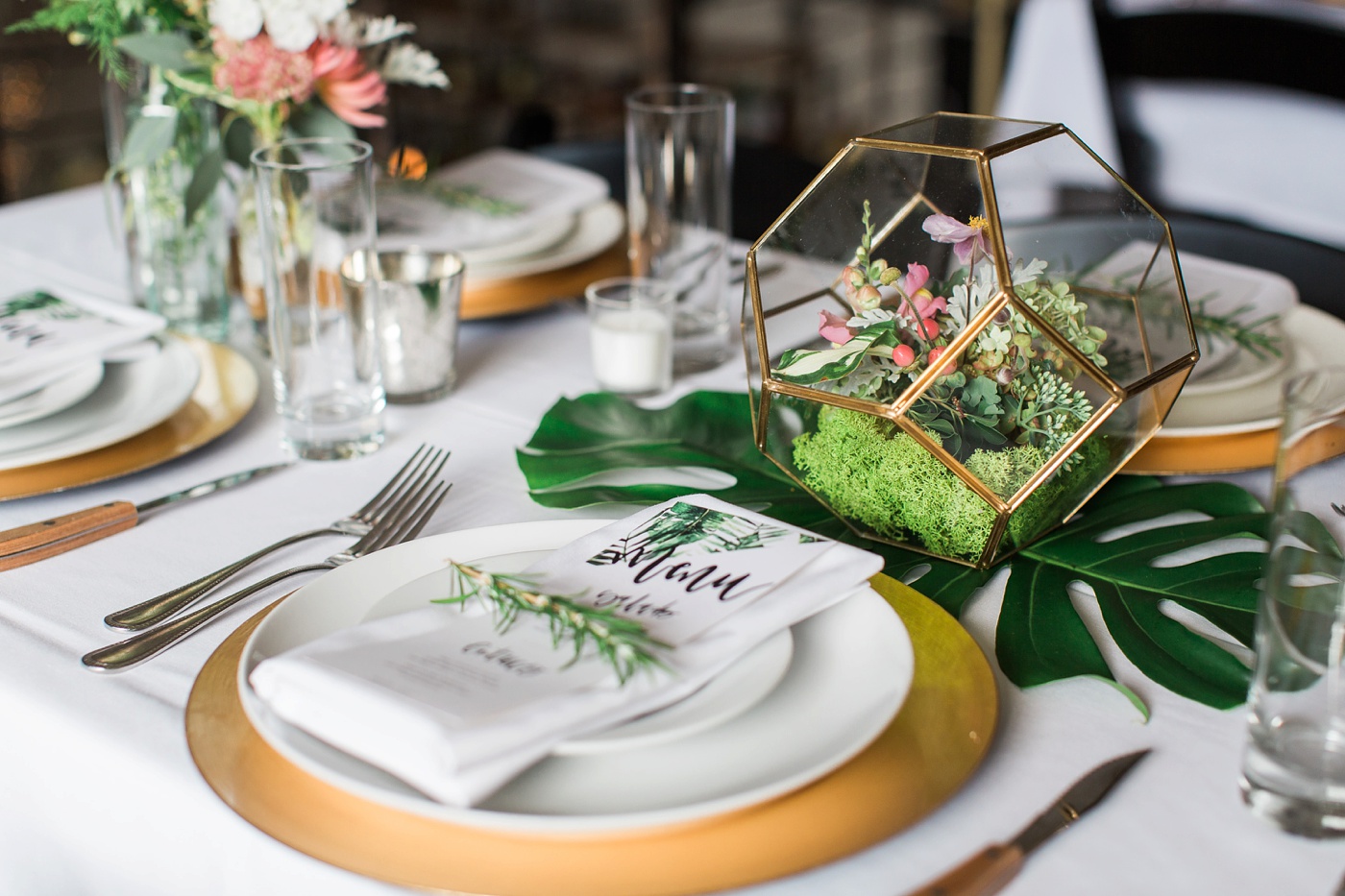 Gold and Palm Leaf wedding