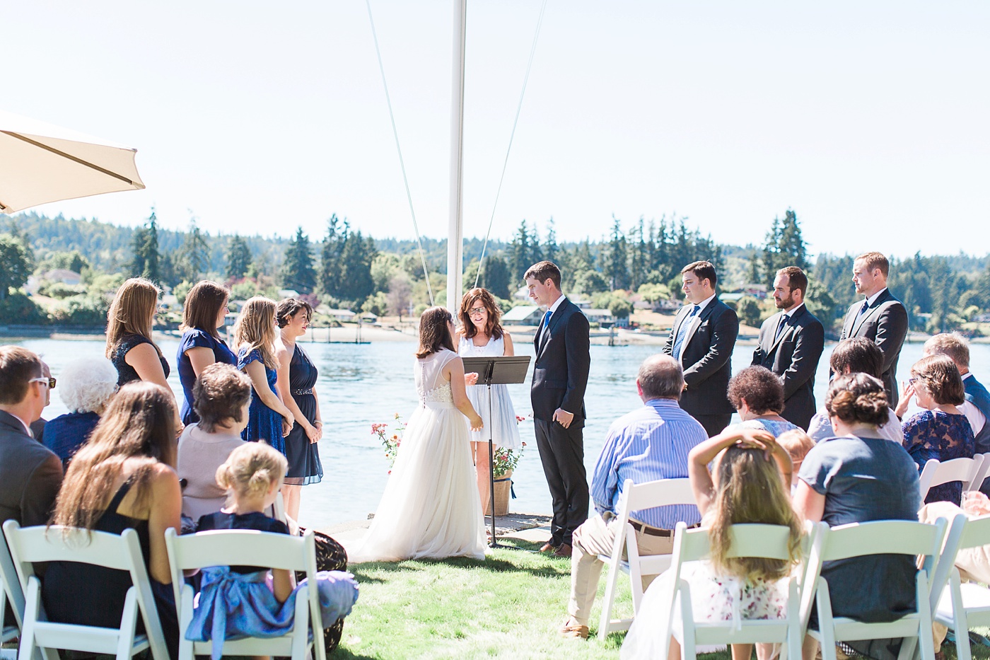 Outdoor Poulsbo wedding ceremony