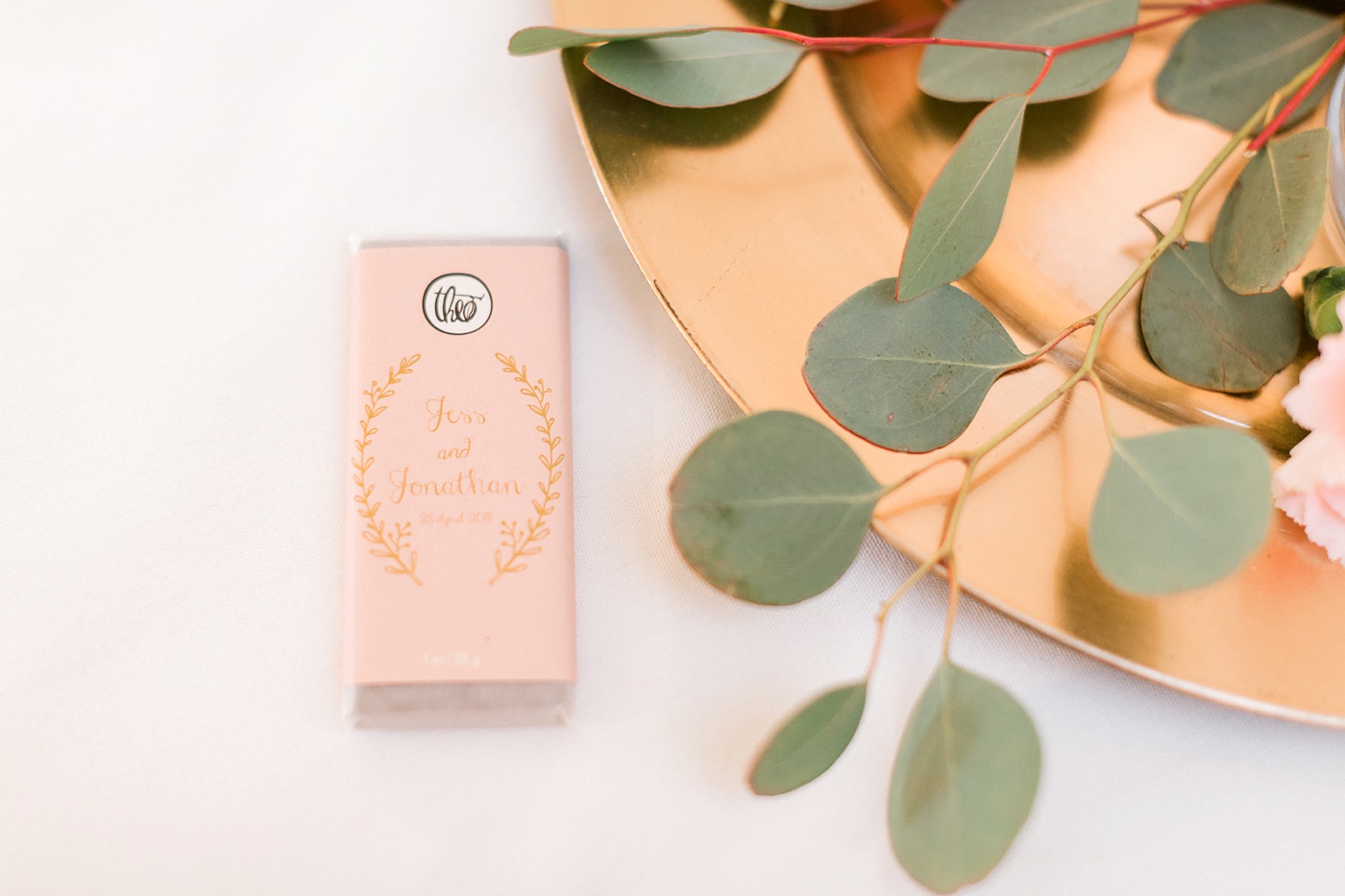 Personalized Theo Chocolate wedding favors