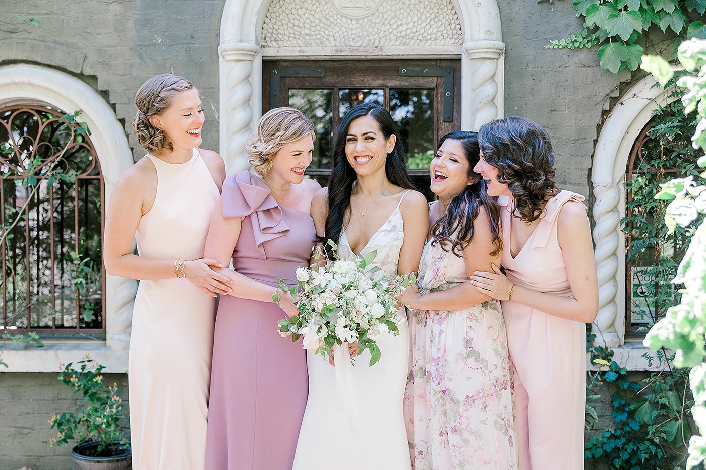Seattle Mix-matched bridesmaids