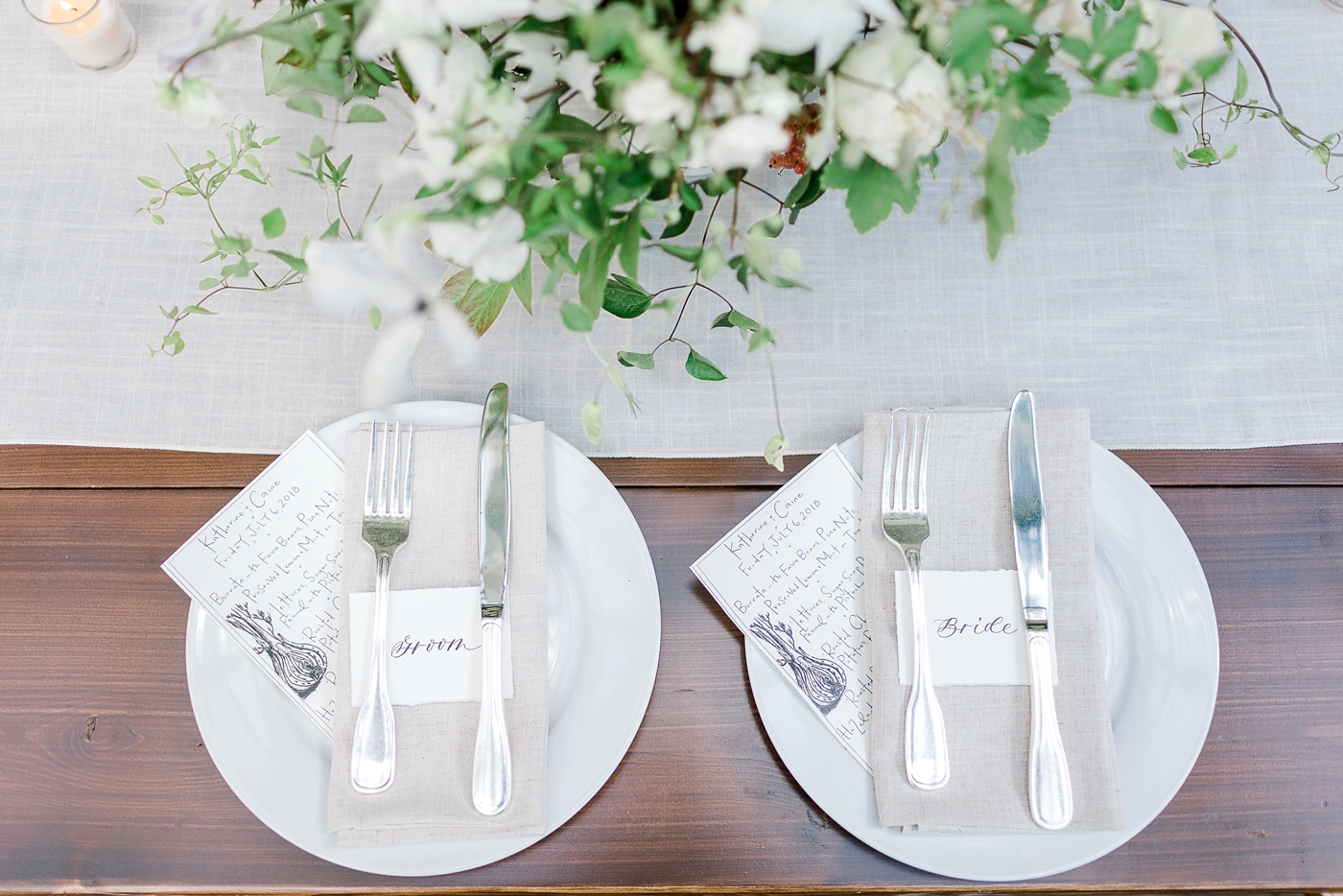 The Fancy Cat Studio Calligraphy Place Cards