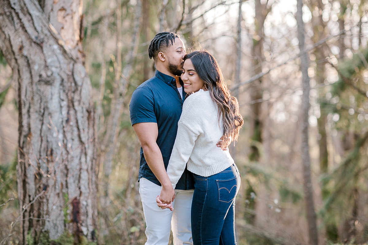Seattle Adventure Engagement Session in the woods