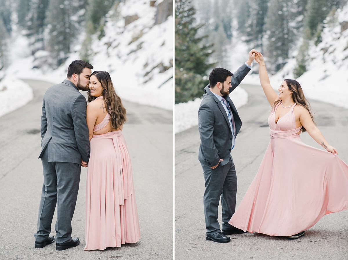 Snowy Engagement Session
