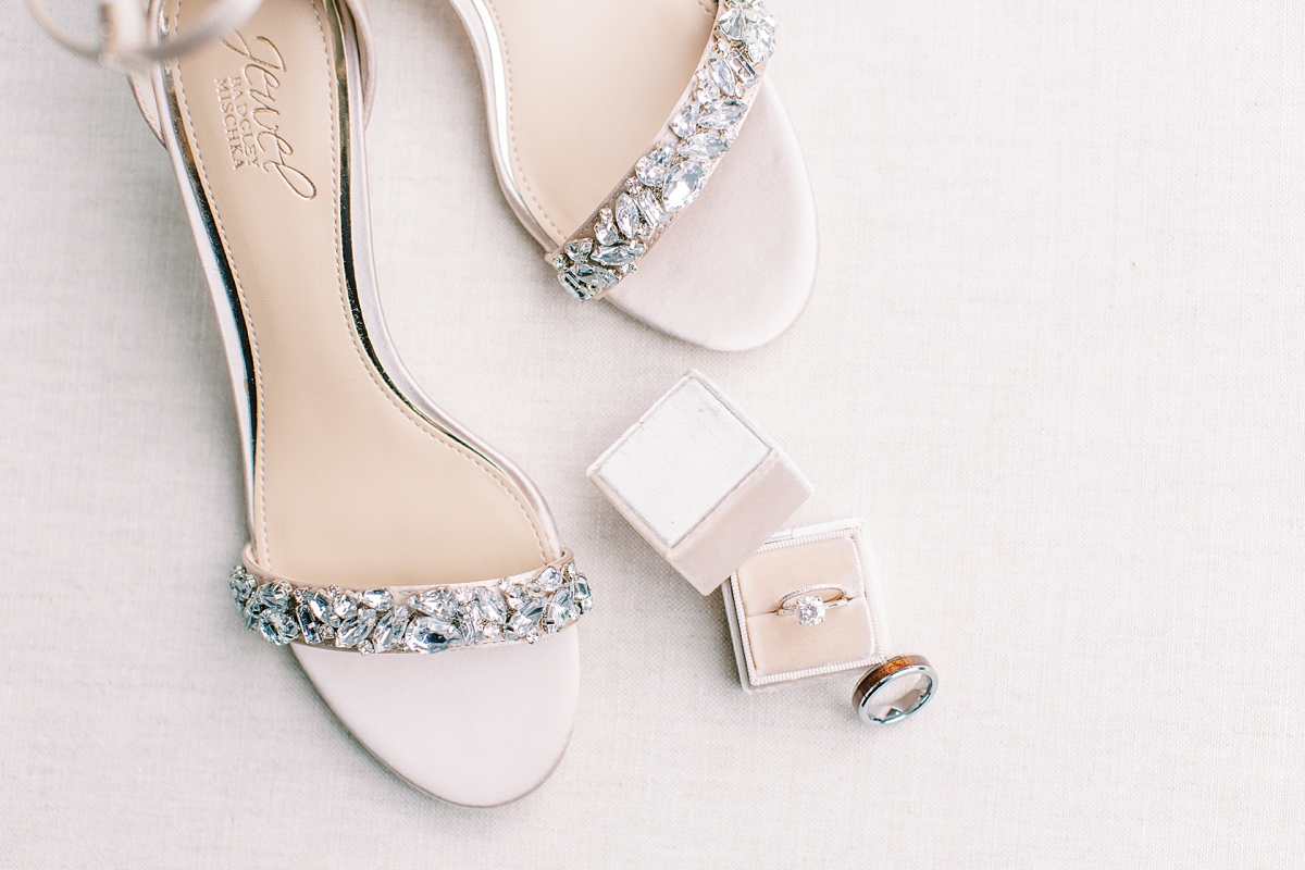 Vera Wang Wedding Shoes with a Mrs. Ring Box