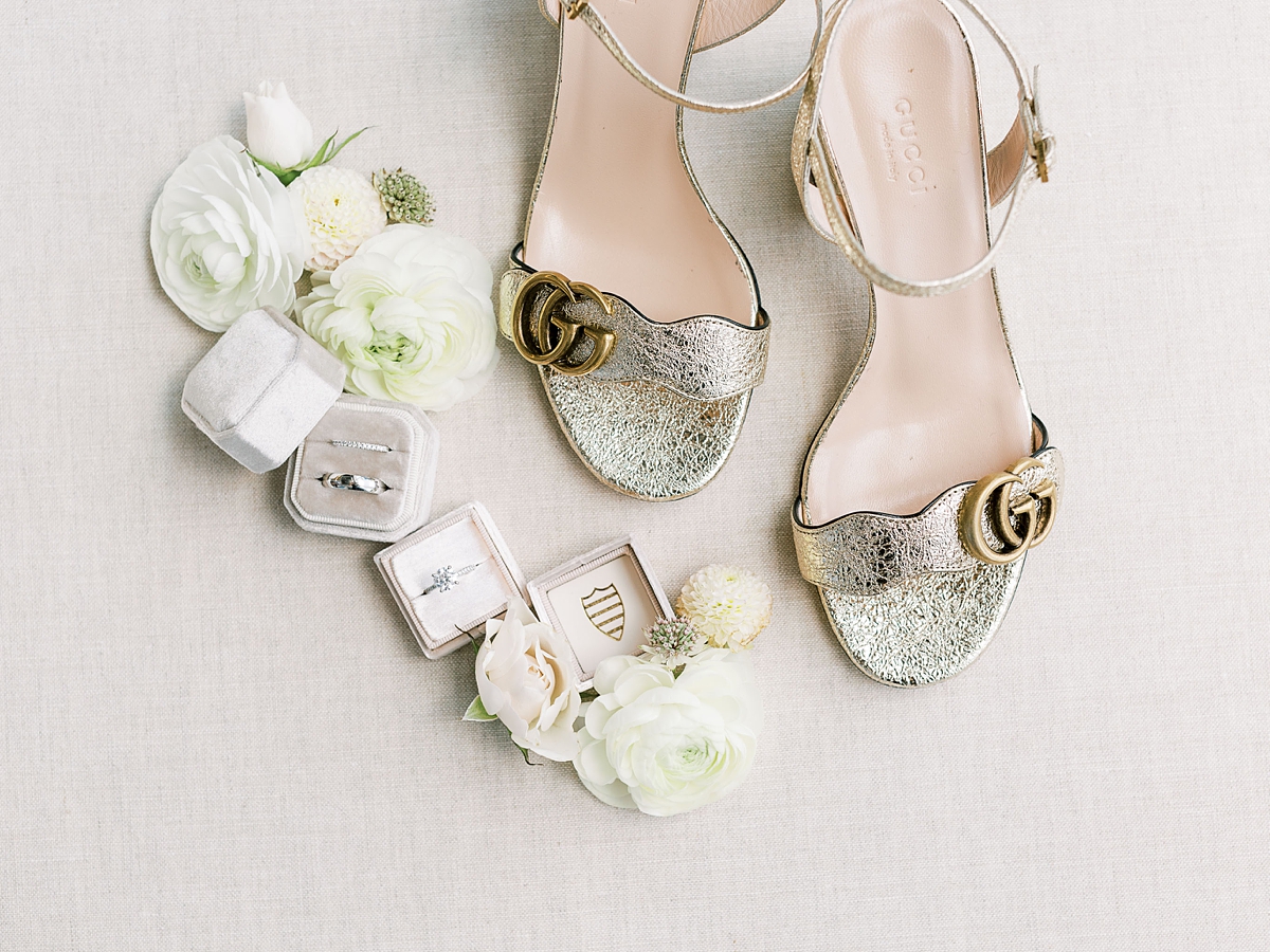 Gucci gold wedding shoes