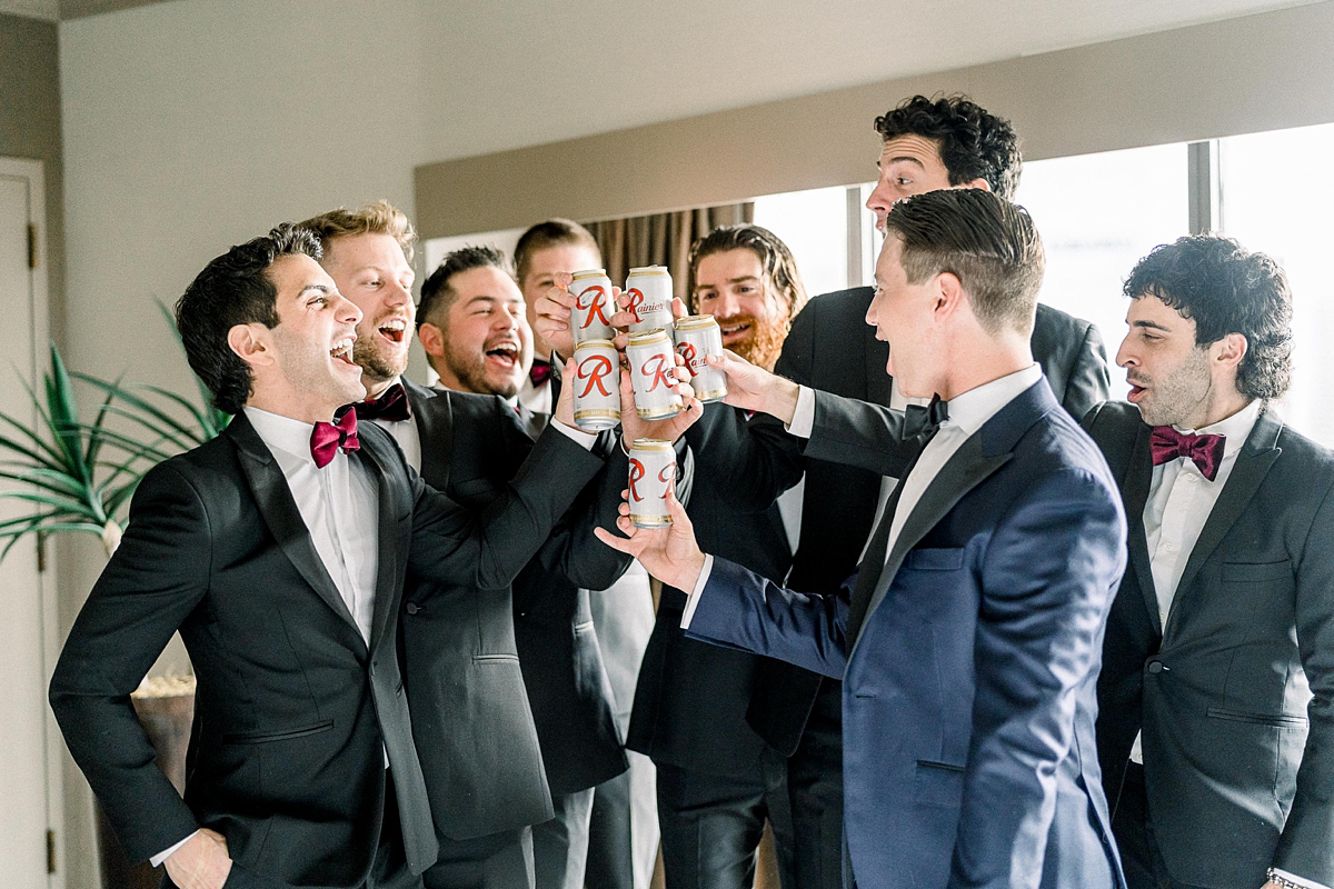 Groomsmen getting ready