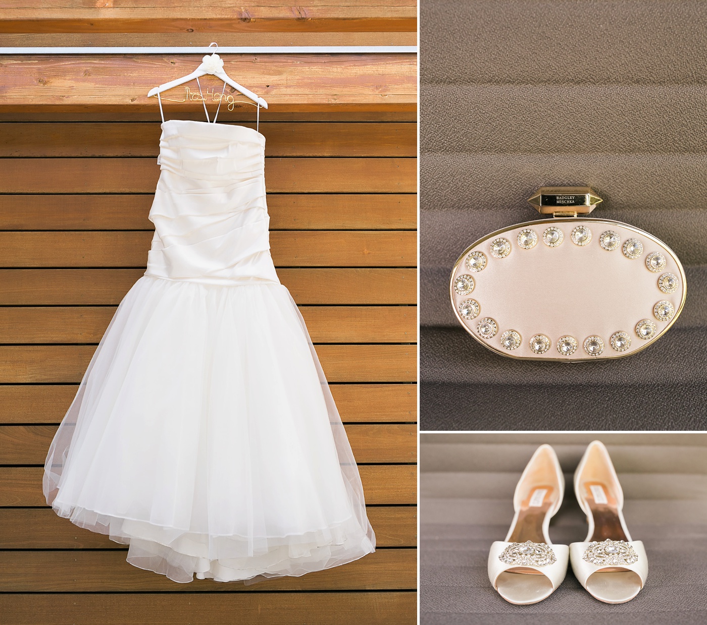 Vera Wang dress from David's Bridal and badgley mischka wedding shoes
