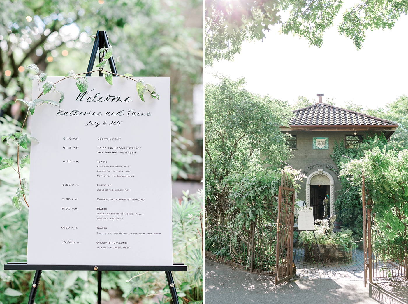 Corson Building Wedding with The Fancy Cat Studio calligraphy custom sign